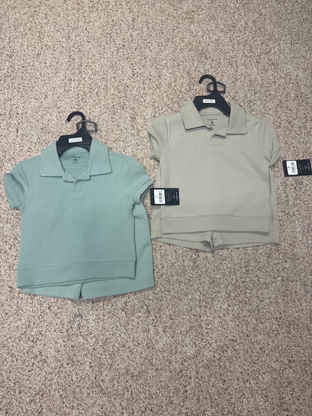 NEW Layer 8 Kids 5/6 Matching Outfit Lot 2 Sets Shirt Shorts NWT